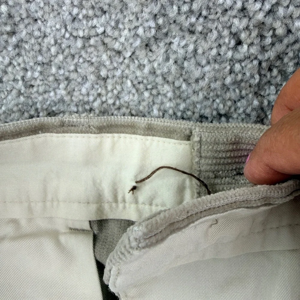 Banana Republic Size 35x32 Beige Corduroy Pants Flat Front Preppy Heritage